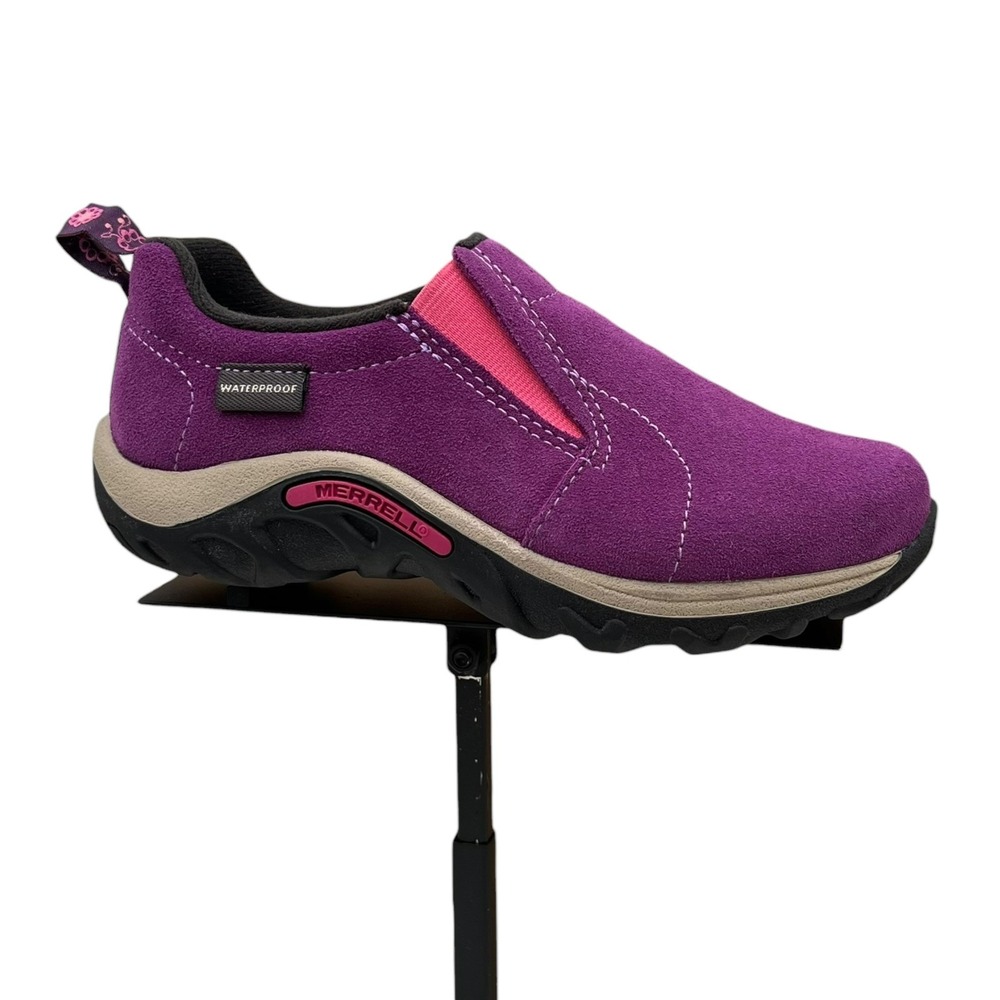 Merrell Girls Jungle Moc Frosty‎ Waterproof Slip-on Moccasin Size 11 Wineberry